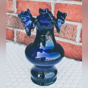 Vintage French Cobalt Blue Vase